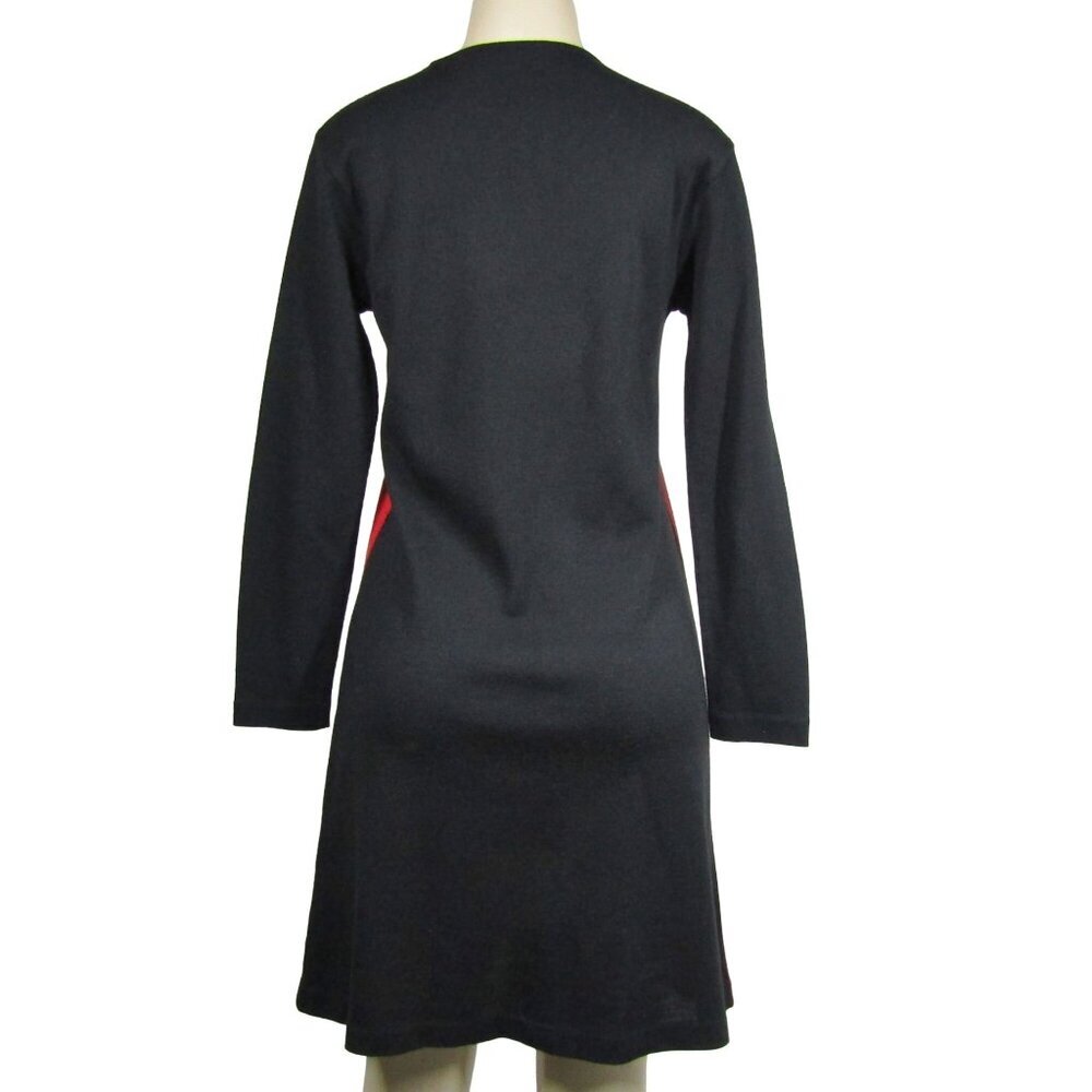 Vtg Color Block M 80s 90s Red Mod Abstract Academ… - image 5